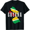 thumbnail image 1 of Guyana Map Pride Guyanese Flag T-Shirt, 1 of 4