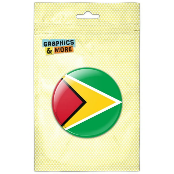 Guyana National Country Flag Pinback Button Pin Badge