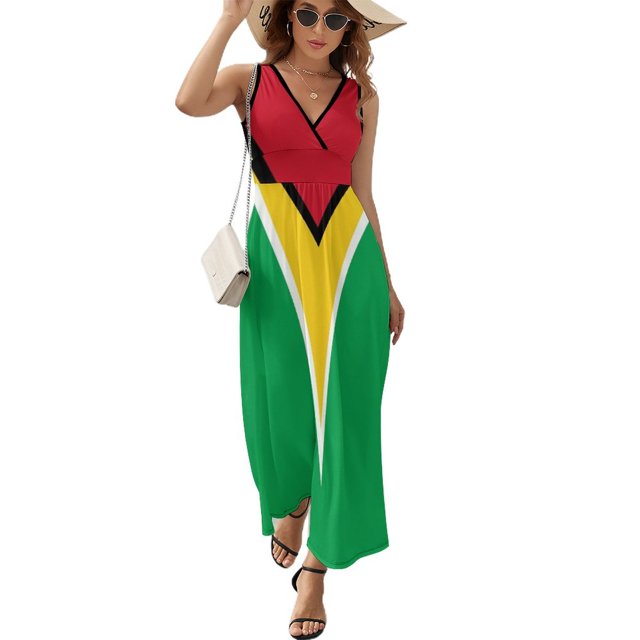 Guyana National Flag Sleeveless Dress Dance dresses wedding dresses for