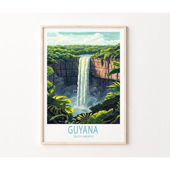 Guyana South America Scenic Travel Wall Art Home Decor