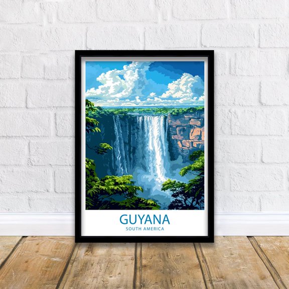 Guyana South America Scenic Travel Wall Decor Unframed Paper Print