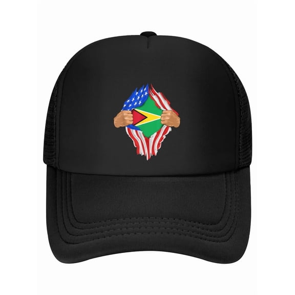 Guyanese Blood Inside Me Baseball Cap | Guyana Flag Gift Baseball Cap