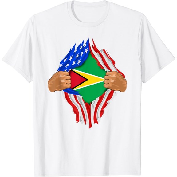 Guyanese Blood Inside Me T-Shirt | Guyana Flag Gift T-Shirt