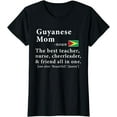 Guyanese Mom Definition Tee Guyana Flag Mothers Day Tee Cotton TShirt