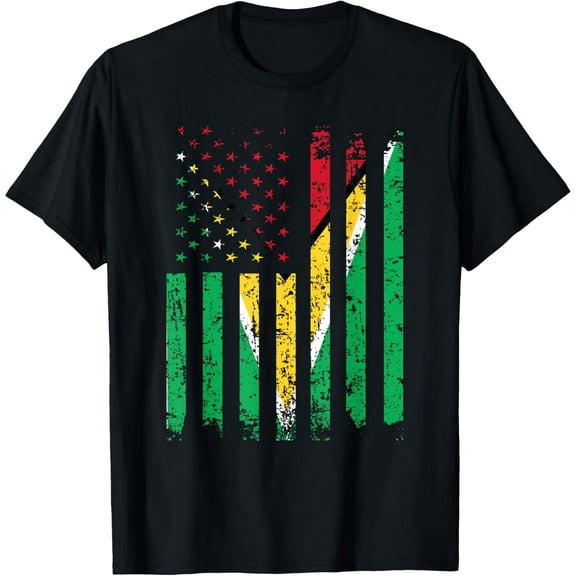 Guyanese US Flag Guyana Born Guyanese American T-Shirt