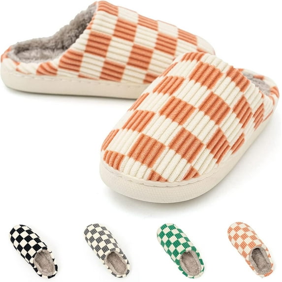 Guyarns House Slippers for Women & Men - Fuzzy, Casual Indoor/Outdoor Shoes with Memory Foam & Faux Fur Lining