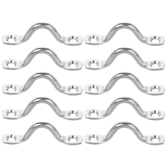 Guyelim 10 Pcs Deck Grips Canoe Rigging Handles Bow Handle 5.50X1.50X1.00CM Silver