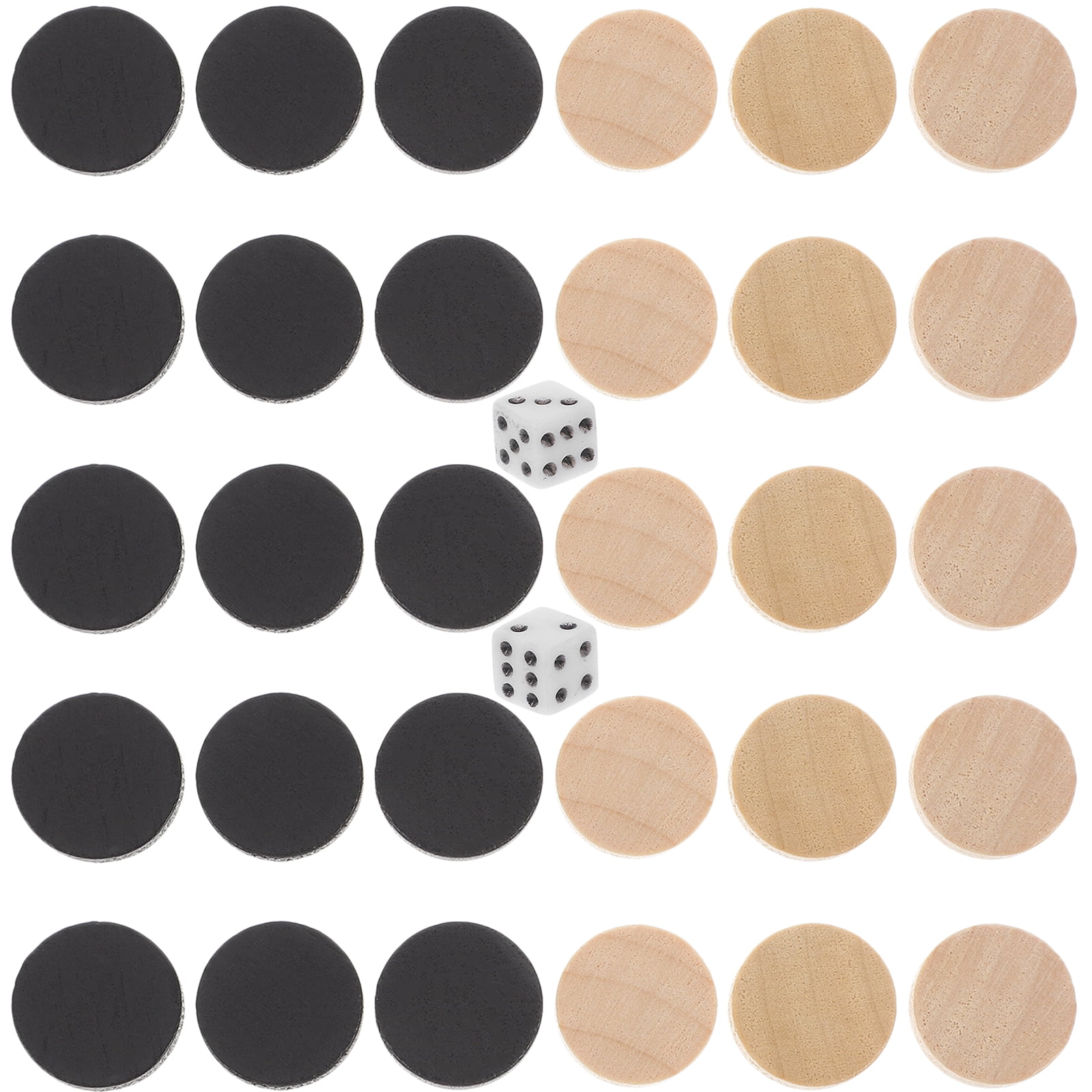 Guyelim Backgammon Pieces 30pcs Wood Backgammon Piece Checkers Chess ...
