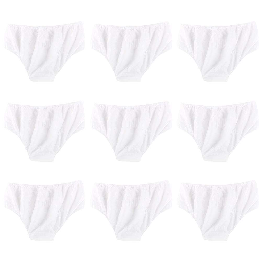 Guyelim Disposable Briefs 100pcs Women Thickened Disposable Underwear Breathable Travel Briefs Non-woven Adults Panties (Free Size)