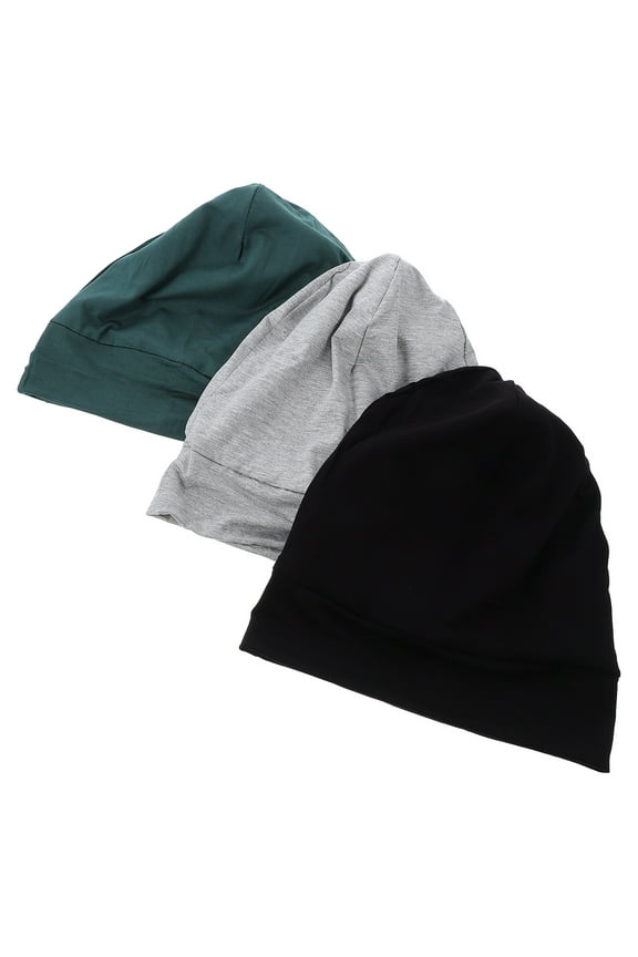 Hair Care Bonnets 3Pcs Household Nightcaps Supple Cotton Women Sleeping Hats Chemo Caps for Women