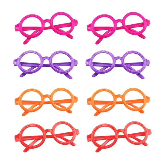 Guyelim Optical Frames Toy 10PCS Plastic Round Glasses Frame Toys No Lens Eyeglasses Rack Toys Creative Optical Frames Toys Educational Eyeglasses Toys for Kids Playing (Assorted Color)