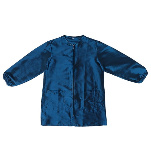 Guyelim SPA Salon Suit Long Sleeve Beauty Technician Overalls Water-proof SPA Salon Suit Attractive Hair Dyeing Clothes (Sapphire Blue, L)