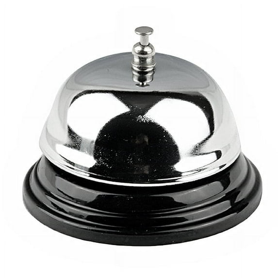 Classic Stainless Steel Desktop Bell Reception Service Bell Size S Silver 1 Set