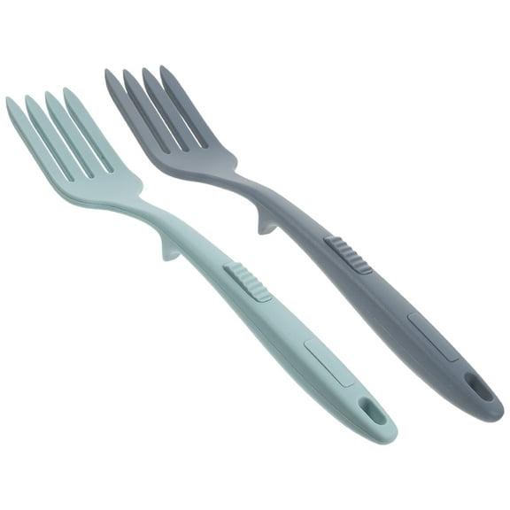 Guyelim meat fork 2pcs Silicone Forks Baking Fork Multifunctional Nonstick Forks Kitchen Blending Fork
