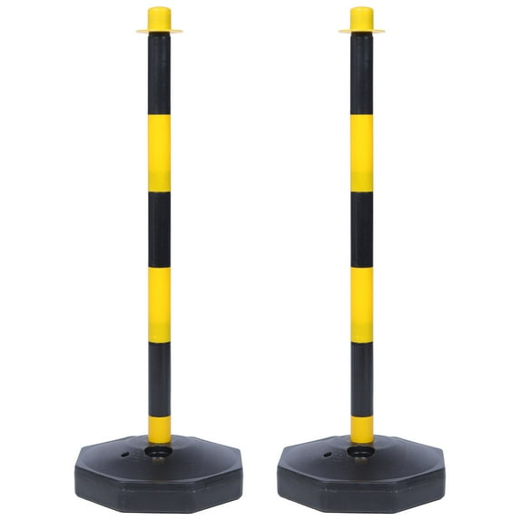 Guyelim safety cones 2pcs Warning Column Safety Cones Traffic Cones Delineator Post Cone Parking Barriers