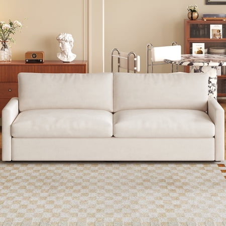 Guyii 70.07" Loveseat, Comfy 2 Seater Sofa with Thickened Cushion & Armsrest, Modern Home Sofa Couch for Living Room, Beige