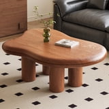 Guyii Cloud Shaped Coffee Table, 35.82" Modern Center Table with 4 Thick Legs, Small Cocktail Table for Living Room, Home, Easy Assembly, Walnut - Walmart.com
