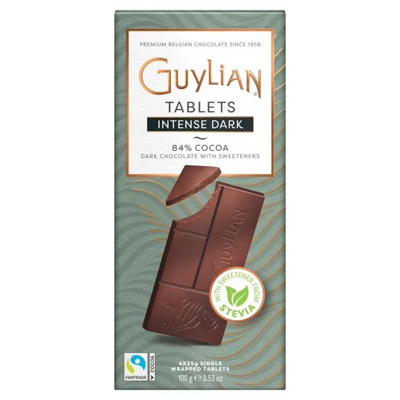 Guylian No Added Sugar Chocolate Bar - Dark 84%  - 100g