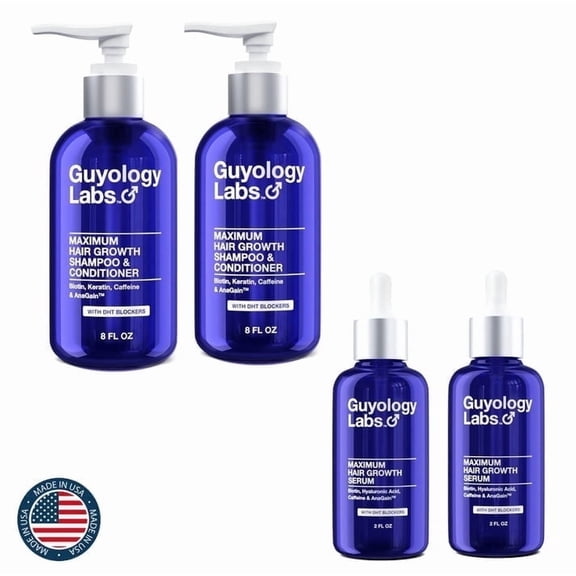 Biotin Hair Growth Serum, Shampoo and Conditioner - 2 Month Supply - For Men, Women and All Types of Hair - Anti Thinning Hair - Anti Hair Loss