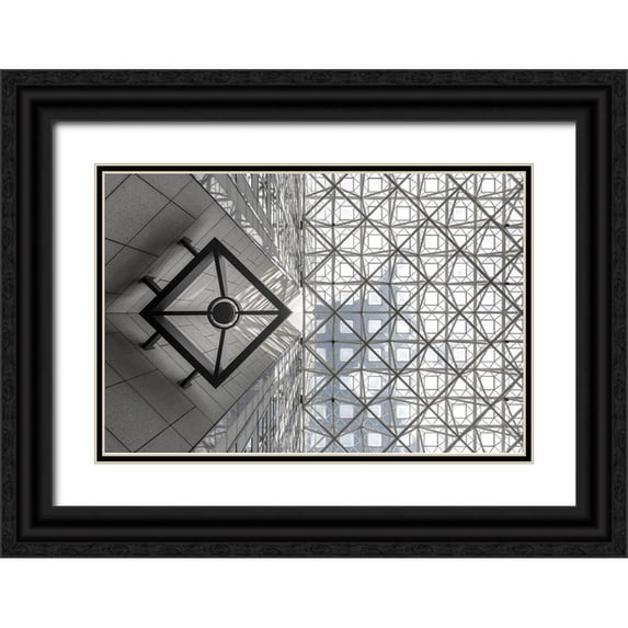 Guyot, Michel 14x11 Black Ornate Wood Framed with Double Matting Museum Art Print Titled - Symmetric Sky