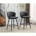 Guyou 26” Dining Seat Bar Stools Set of 2, PU Upholstered Kitchen