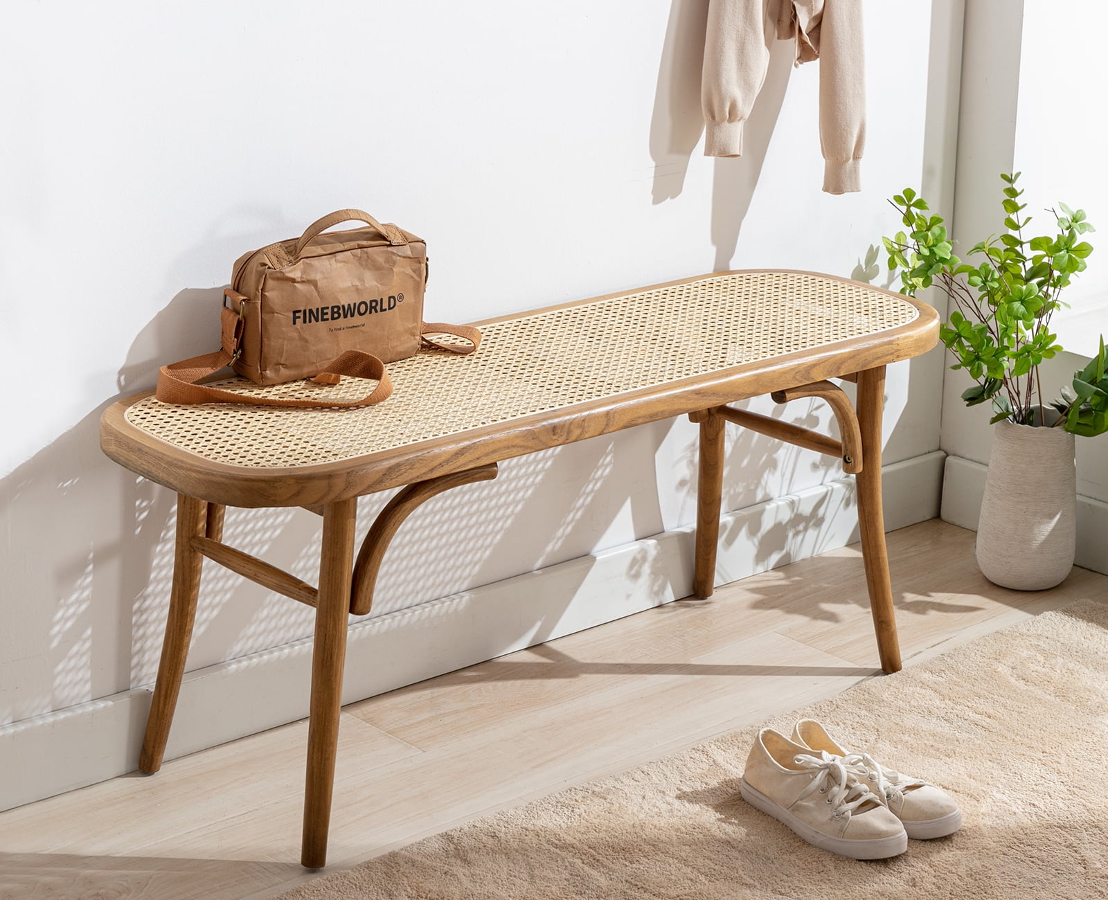 Small indoor bench with cheap storage