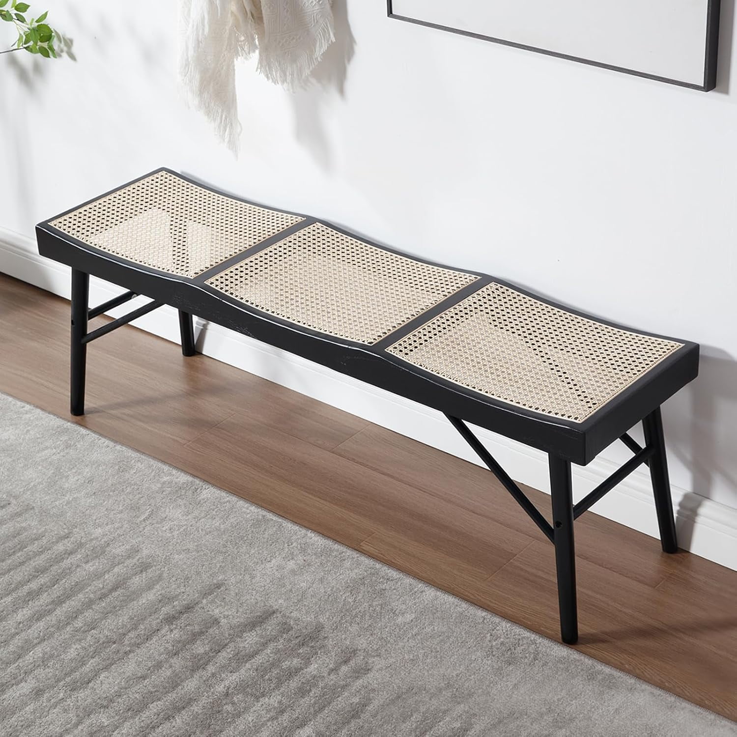 Bench Ottoman Black Rattan Bench Seat Design Square Julian Shoe