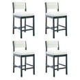 thumbnail image 1 of Guyou Counter Height Bar Stool Set of 4, Sherpa Upholstered Kitchen Island Chairs, Modern Farmhouse Wooden Bar Stools for Dining Room Kitchen, White, 1 of 11