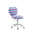 thumbnail image 1 of Guyou Cute Fuzzy Kids Chair, Faux Fur Rolling Swivel Children Desk Chair, Adjustable Student Task Chair Vanity Chair with Heart Shaped Back for Bedroom Living Room Study Room Kids Room , Rainbow, 1 of 12