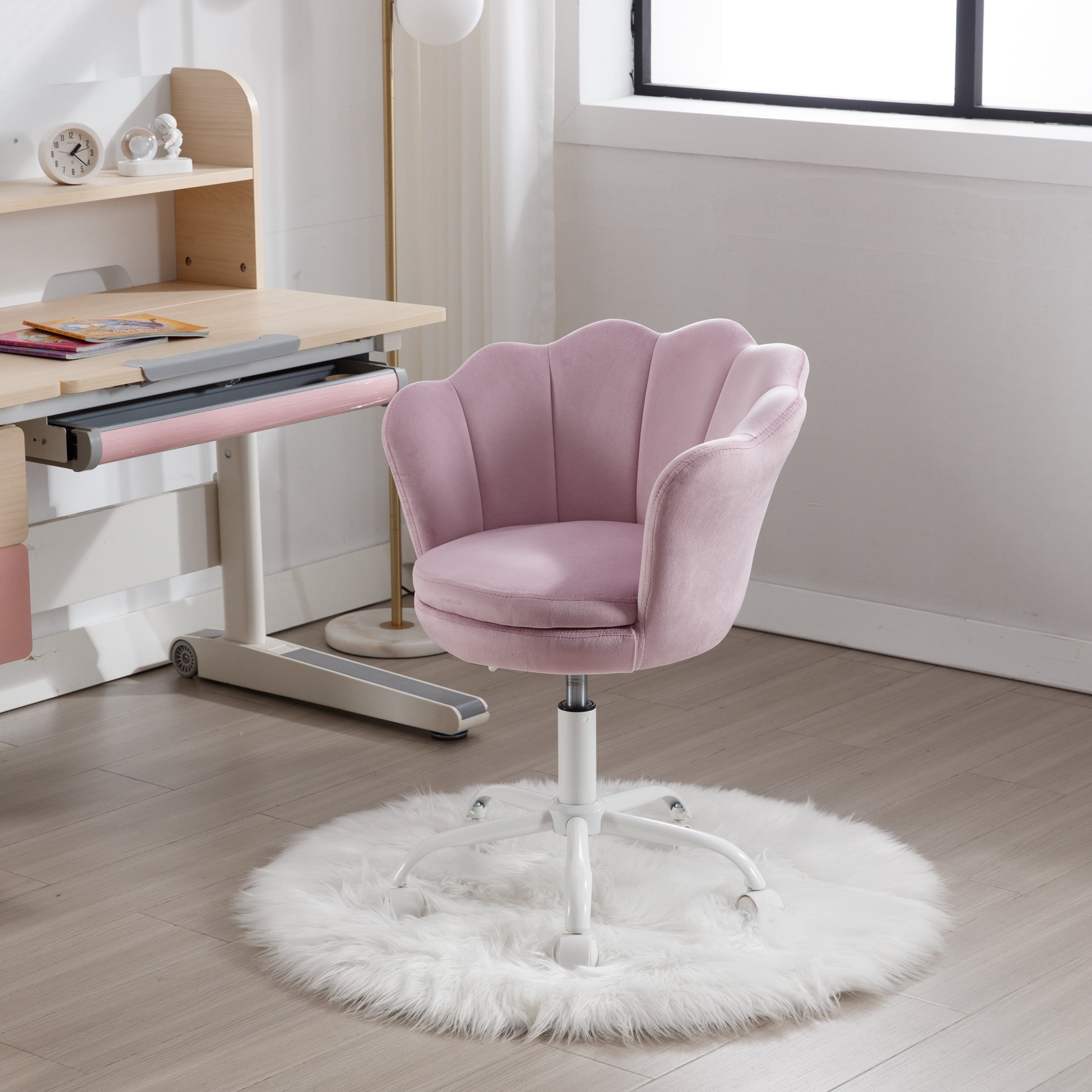 Guyou Kids Desk Chair, Velvet Rolling Swivel Children Chair, Adjustable ...