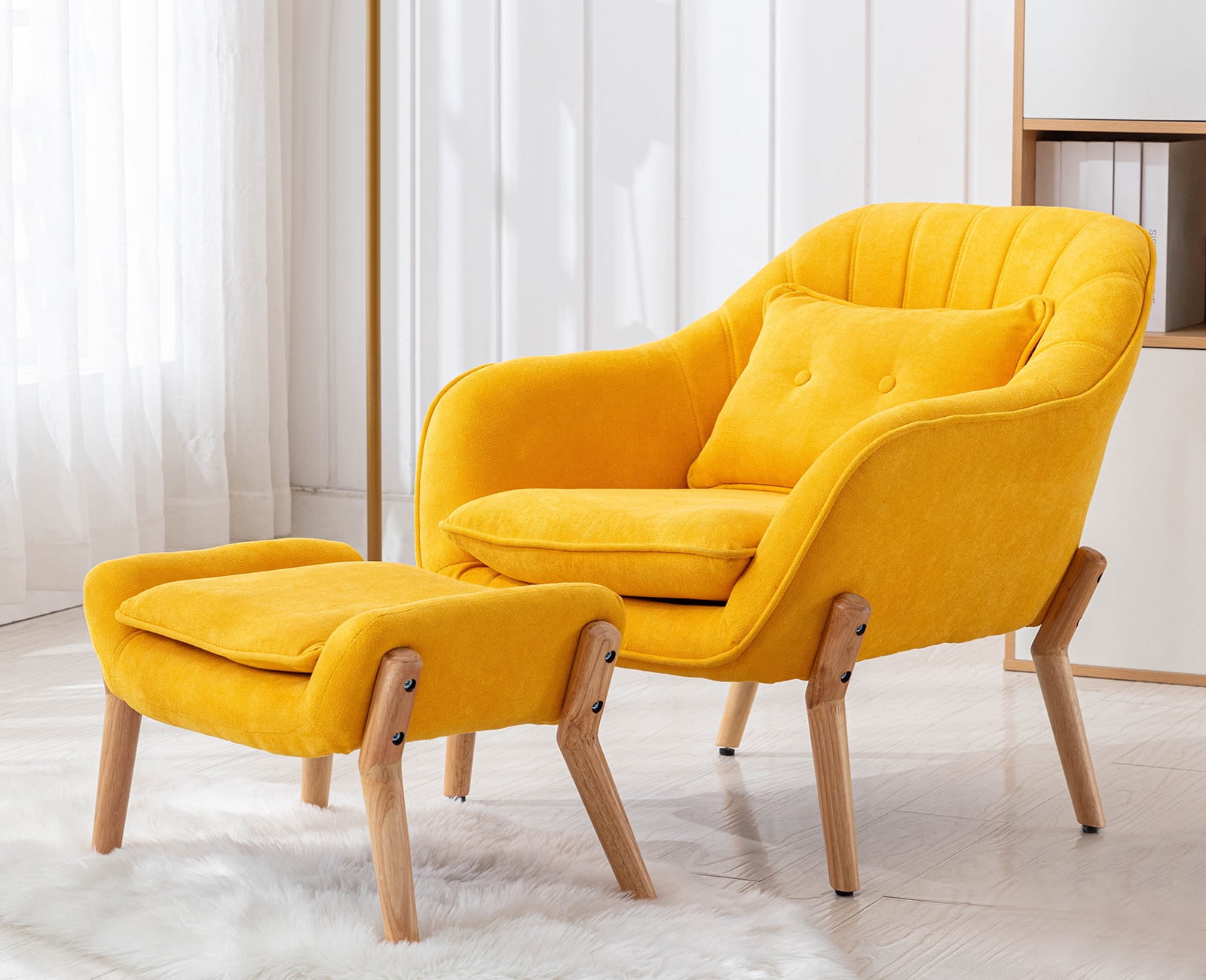 Yellow accent chair with ottoman new arrivals