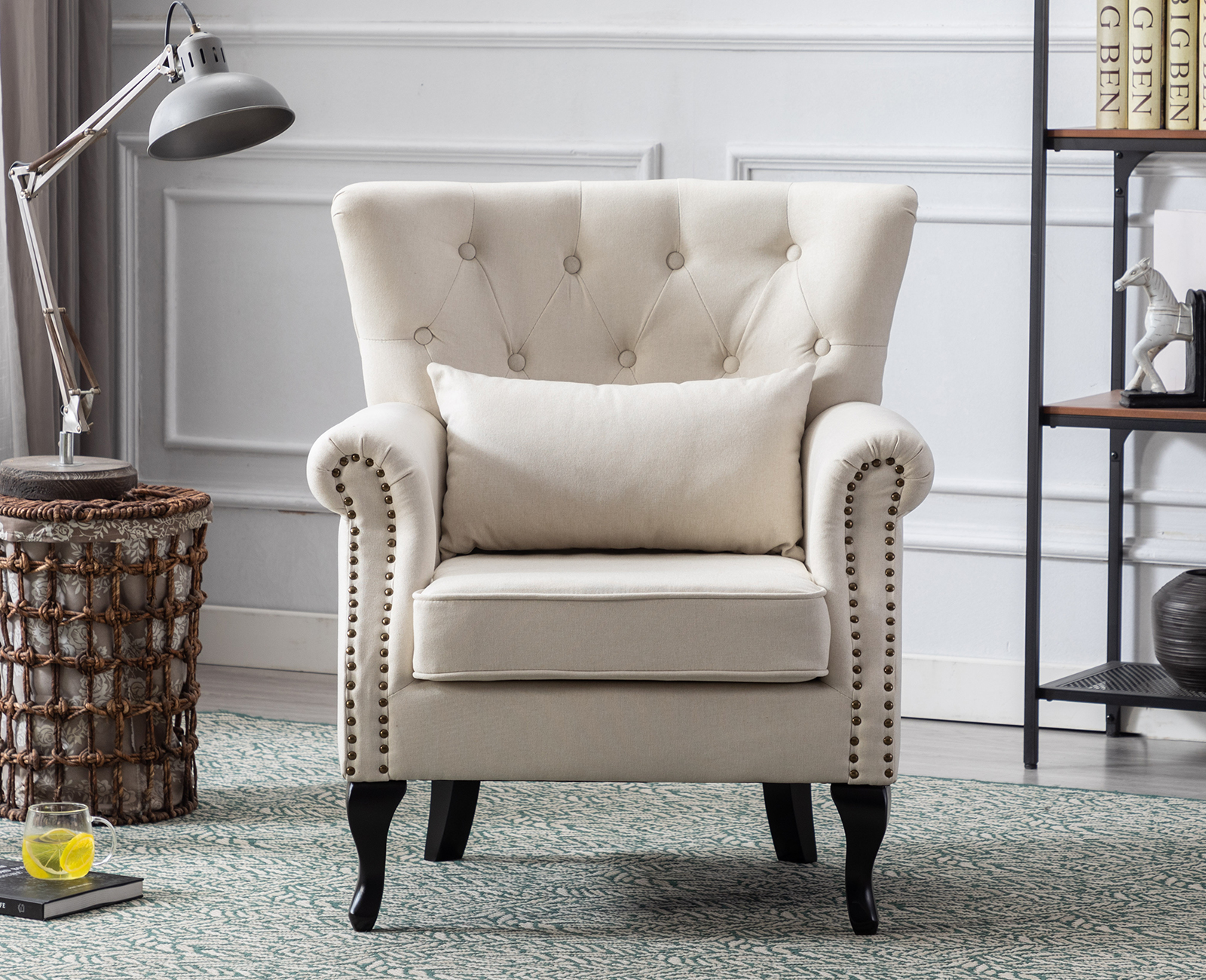 UBesGoo Modern Mid Century Accent Chair Living Room Single Sofa Cafe