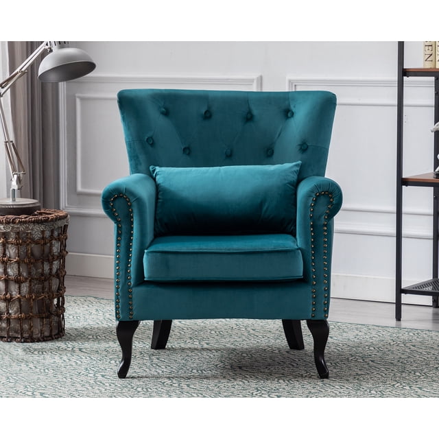 Guyou Mid-Century Lounge Chair, Velvet Single Sofa & Armchair with ...
