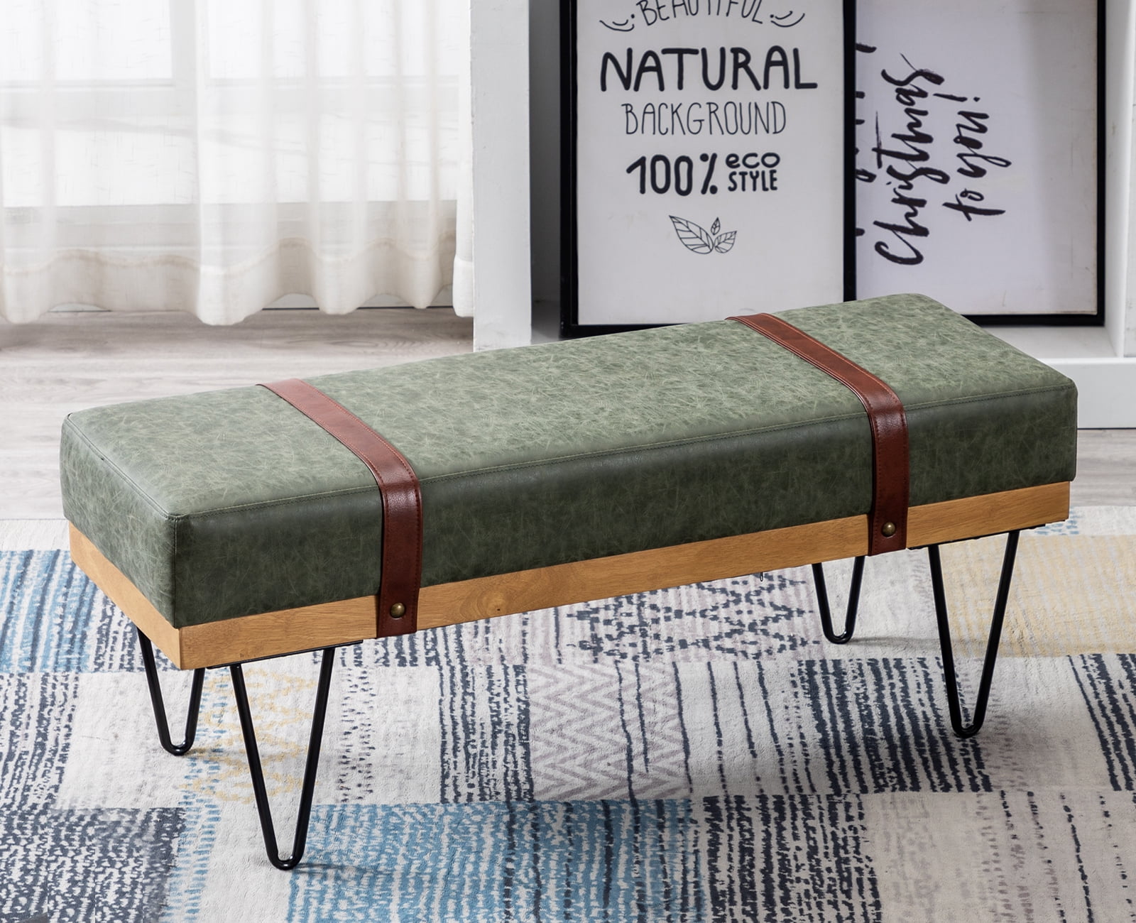https://i5.walmartimages.com/seo/Guyou-Modern-Faux-Leather-Rectangle-Ottoman-Bench-Two-Straps-Metal-Legs-Upholstered-Bed-End-Entryway-Shoe-Dining-Table-Footstool-Bedroom-Living-Room_2d1ad3f1-389f-4ed1-94a3-0661b3e8b212.eac657374f3ea76c1f00551f80619fb8.jpeg