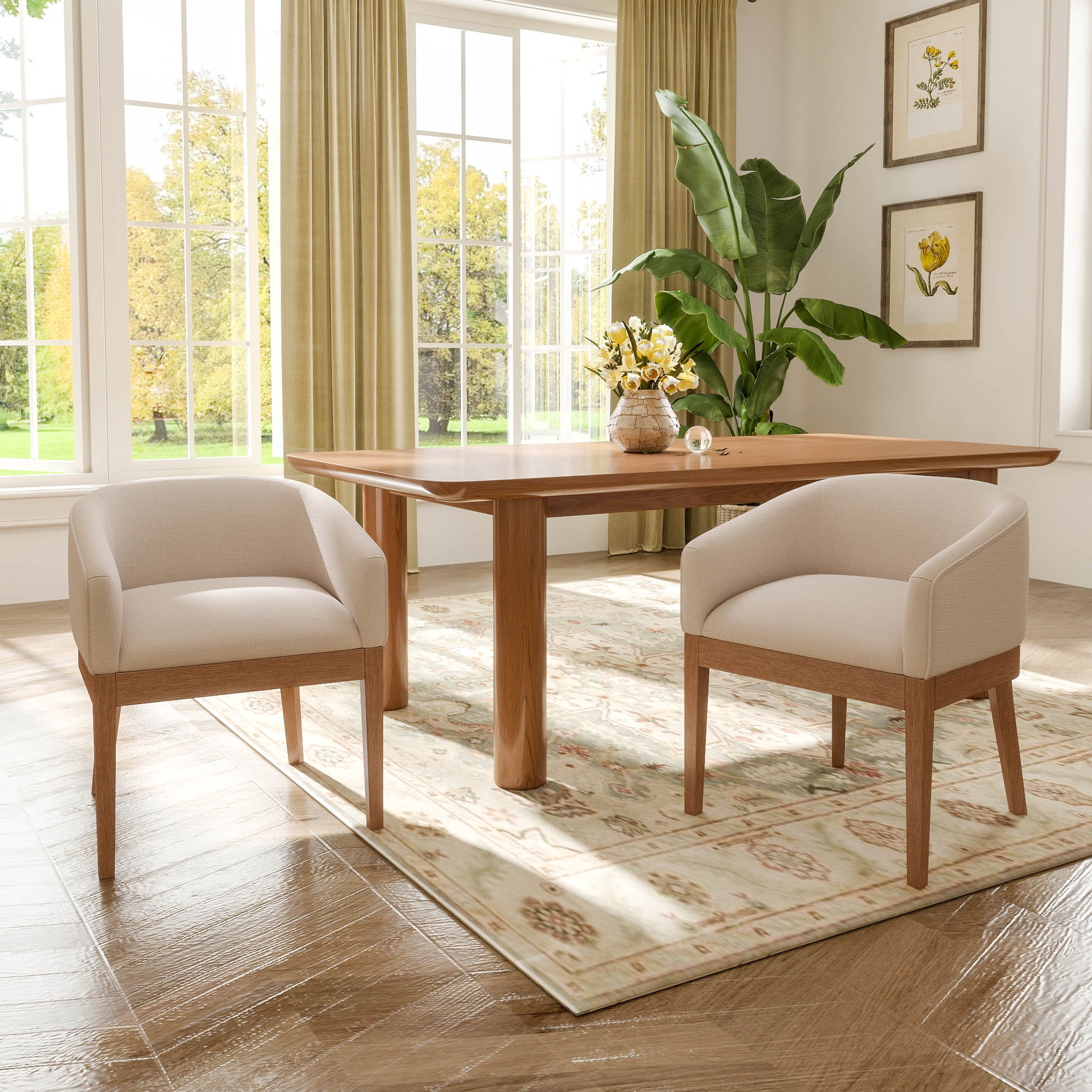 Farmhouse Style Modern Farm Dining Chairs Farmhouse Cloth Dining