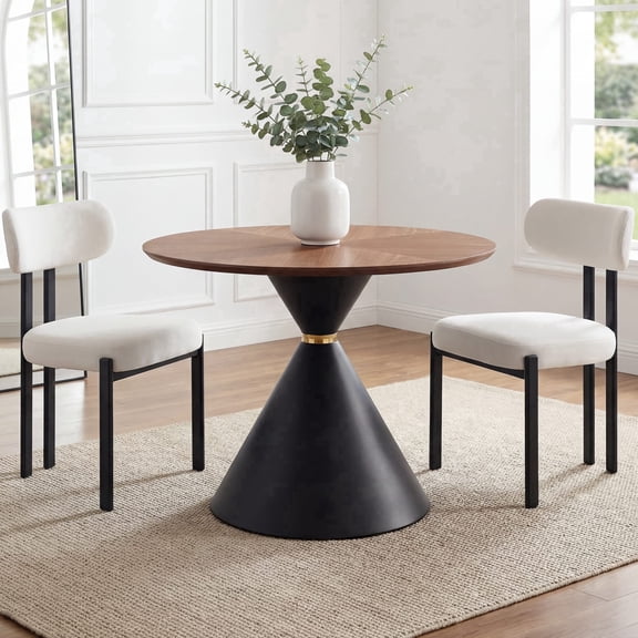 Guyou Round Dining Table, Modern Kitchen Table, Circle Dinner Table, Kitchen & Dining Room Tables for Kitchen, Living Room, Dining Room