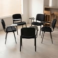 thumbnail image 1 of Guyou Set of 5 Black Stackable Conference Room Chairs with Flip-up Tablet Arm, Mesh Reception Chair with Back, Ergonomic Office Chairs, Visitor Chairs for Conference Room Training Room School, 1 of 16