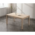 thumbnail image 1 of Guyou Solid Wood Dining Table, 59" Farmhouse Large Size Rectangular Dining Table for 4-6 People, Modern Kitchen Table for Living Room Dining Room Kitchen, White Wash, 1 of 9