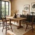 thumbnail image 1 of Guyou Windsor Dining Chair Set of 4, Farmhouse Solid Wood Kitchen Chairs with Spindle High Back, Mid Century Armless Dining Side Chairs for Dining Rooms Restaurant, Walnut, 1 of 10