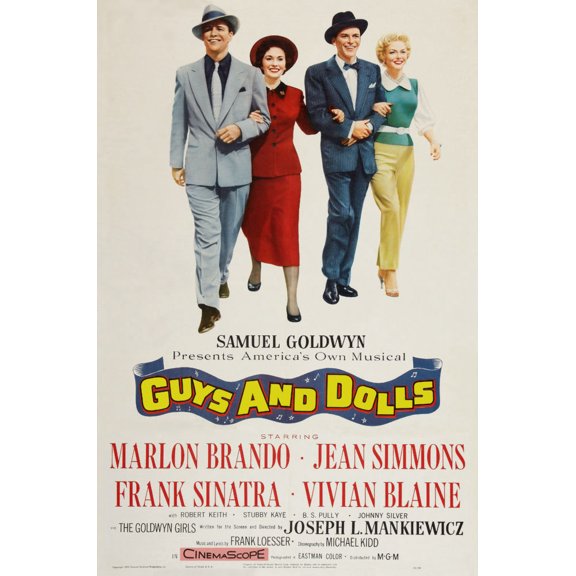 Guys And Dolls poster Metal Print 12x16 Large Print on Metal 12x16 Square Adults Best Posters
