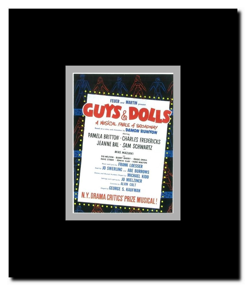 Guys and Dolls (Broadway) Framed Movie Poster