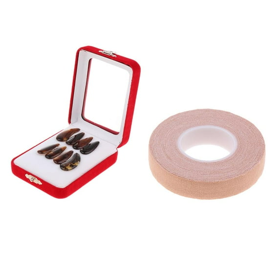 Guzheng Finger Picks with Anti-allergy Tape for Chinese Musical Instrument