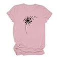 thumbnail image 1 of Guzom Blouses for Women - Short Sleeve Crew Neck Cute Casual Junior Tops Printed Comfy Loose Tops Tee Shirts Pink XXL, 1 of 4