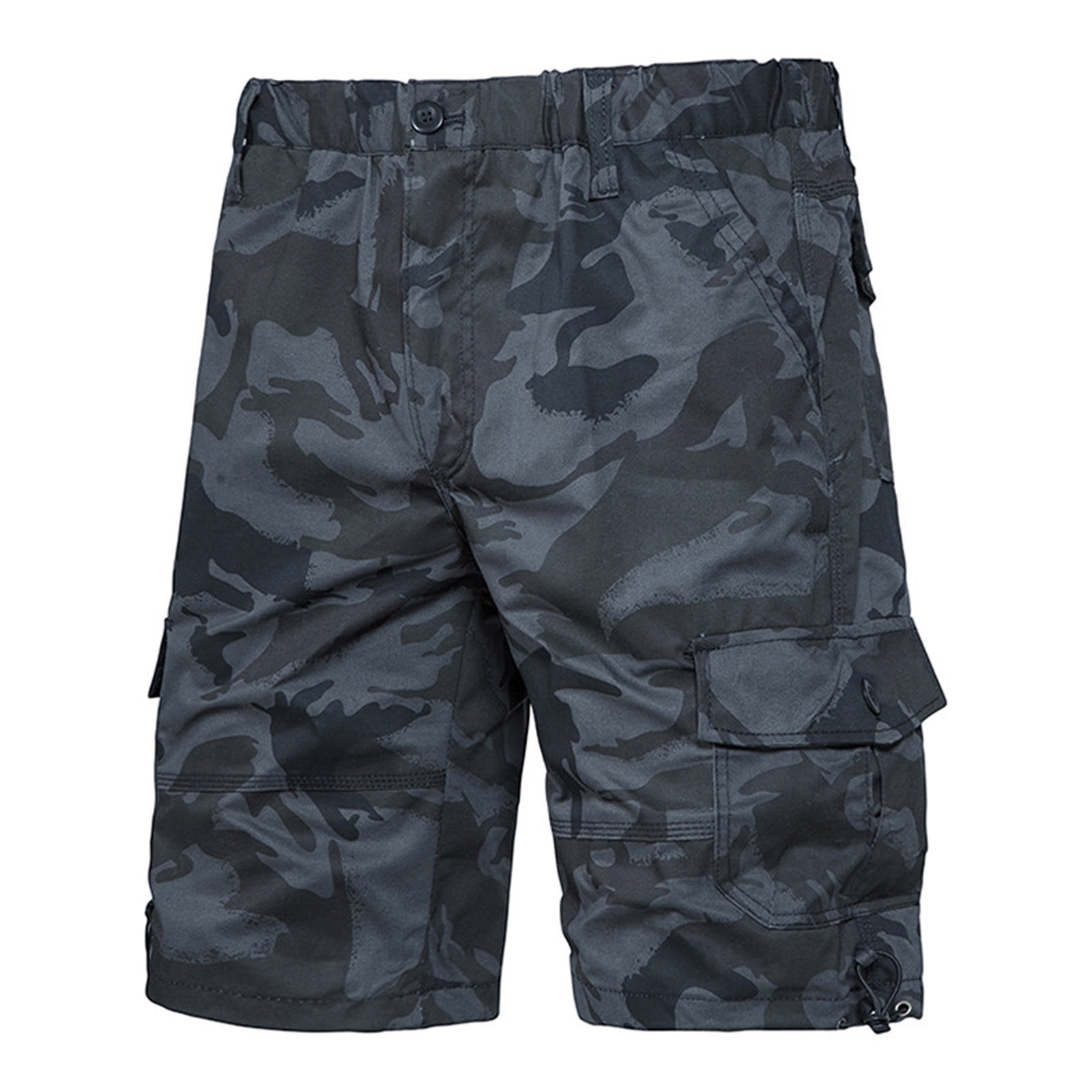 Guzom Men's and Big Men's Cargo Shorts- with Pocket Mid Rise Five-point ...