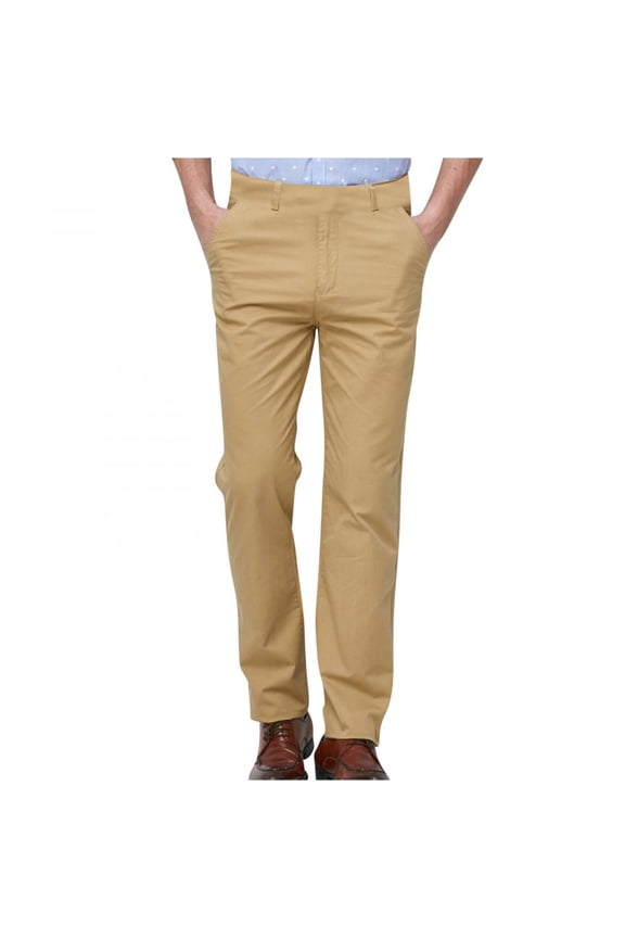 Mens Dress Pants- New Fashion Casual Daily Holiday formal Printed New Business Slim Straight Trousers Suit Pants West Khaki