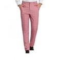 thumbnail image 1 of Guzom Mens Dress Pants- Relaxed Fit Button Stretch Straight Leg Casual Pants for Men Pink, 1 of 6