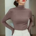 thumbnail image 1 of Guzom Nylon Womens Tops Long Sleeve Crew Neck Soft Blouse for Women on Sale, 1 of 3