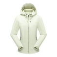 thumbnail image 1 of Guzom Outdoor Rain Jackets for Women- Waterproof with Hooded Zipper Sports Womens Fall Jackets Beige Size L, 1 of 2