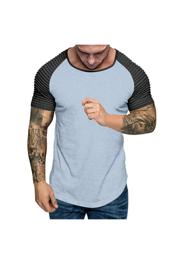 Solid Men T Shirts Value Pack Comfort Breathable Soft Fashion Crew Neck Short Sleeve Tee Shirt