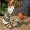 thumbnail image 1 of Guzom Wide Sandals for Women Ladies Sandals and Slides Women's Wedges Sandal Open Toe Sandals for Girls Summer Beach Shoe Green Sandals Size 5.5, 1 of 9
